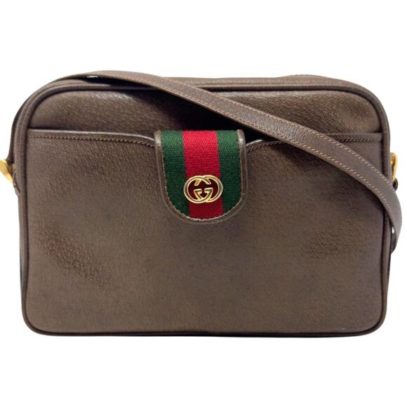 Gucci Handbags - Gucci Bag Crossbody Clutch Wallet Ophidia Marmont Brown Leather GG Red Green